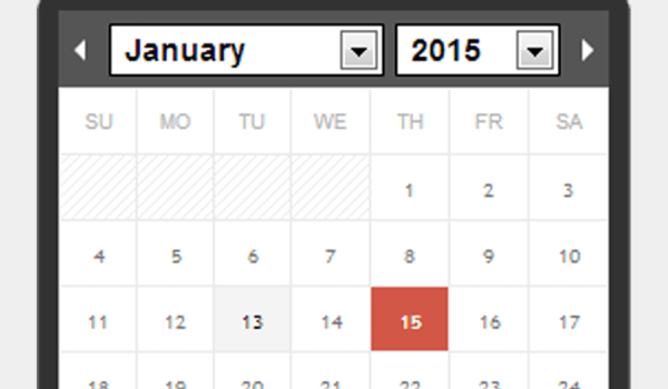 Calendar for moment.js